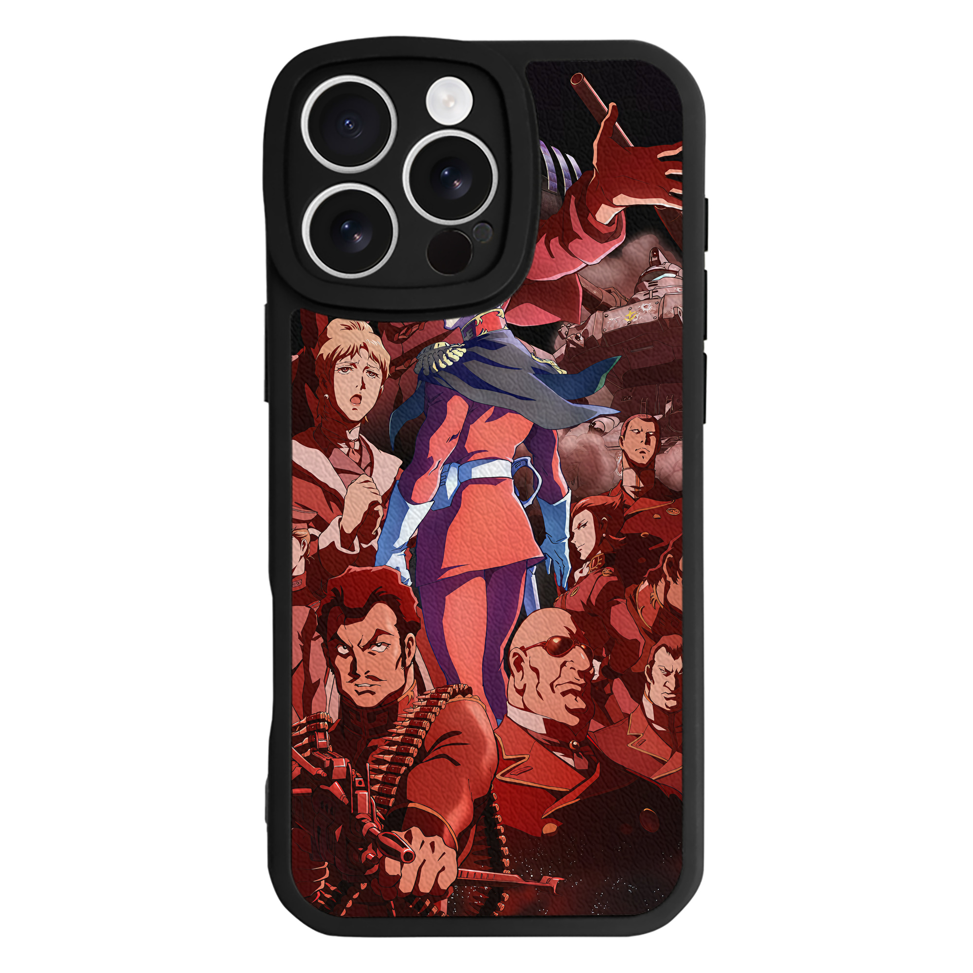 （画像用） 機動戦士ガンダム Mobile Suit Gundam 【iPhone 16シリーズ対応】シリコンスマホケース（レザー調） 材質：シリコン
